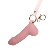 Mini vibrador de pene con llavero y colgante masturbador para mujeres